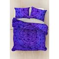 Sophia Art Indian Exclusive Ombre Mandala Queen Size Comforter Hippie Boho Cotton Doona Duvet Cover Indian Comforter Mandala Hippie Bohemian Queen Quilt Cover Set with Pilow (Purple Ombre)