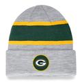 Men's Fanatics Branded Heather Gray Green Bay Packers Logo Cuffed Knit Hat