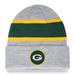 Men's Fanatics Branded Heather Gray Green Bay Packers Logo Cuffed Knit Hat