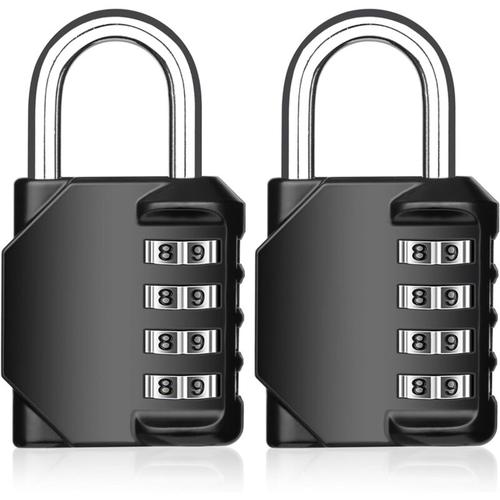 Mowze - Serrure à combinaison, serrure à combinaison 2 pièces cadenas à 4 chiffres cadenas de