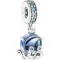 Charm "Oktopus Murano-Glas 791694C01", 925er Silber