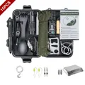 Kit de Survie d'Urgence 15 en 1 Équipement Multifonction de Défense de Voyage de Camping