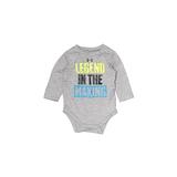 Under Armour Long Sleeve Onesie: Gray Color Block Bottoms - Size 3-6 Month