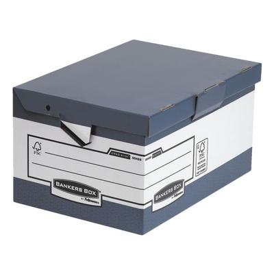 Bankers Box System Klappdeckelbox »Maxi« + 6 Archivschachteln weiß, 55.4x28x35.6 cm