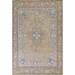 Distressed Traditional Tabriz Persian Antique Rug Handmade Wool Carpet - 9'2" x 11'8"