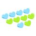 Paper and Bag Clips,10Pcs Heart Shape Clamps Snacks Bag clips,Blue,Green - Blue,Green