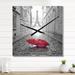 Designart 'Eiffel View from Paris Street' Oversized Industrial Wall CLock