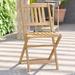 Indoor/Outdoor Solid Acacia Wood Folding Bistro Chairs - Set of 2