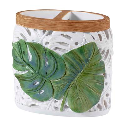 Avanti Linens Viva Palm Toothbrush Holder - Green - Toothbrush Holder