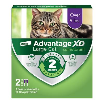 Advantage XD Elanco Cat Topical Flea Prevention & Treatment Over 9 lbs., Pack of 2, 2 CT