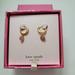 Kate Spade Jewelry | Disc Huggie Hoop Earrings Kate Spade New York - New! | Color: Gold/Pink | Size: Os