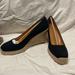 J. Crew Shoes | Jcrew Canvas Based Wedge Shoes, New With Tags, Never Worn | Color: Black | Size: 9