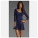 Free People Dresses | Free People 3/4 Sleeve Lace Dress - Navy - Small - Reg $128 | Color: Blue | Size: S