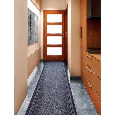 Läufer "Schmutzfangläufer MALAGA, Made in Belgium", grau (anthrazit), B:66cm H:6mm L:2050cm, Polypropylen (PP), PRIMAFLOR-IDEEN IN TEXTIL, Teppiche, Schmutzfangläufer, Schmutzfangmatte, meliert, gesteift, strapazierfähig, rutschhemmend Image
