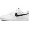 Sneaker NIKE SPORTSWEAR "COURT VISION LOW NEXT NATURE", Gr. 47, schwarz-weiß (weiß, schwarz, weiß), Leder, Synthetik, Textil, sportlich, Schuhe, inspiriert vom Design des Nike Air Force