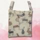 Peg Bag - Crossbody style in Whimsical friendly Bunny Rabbits. Matt oilcloth fabric. Wipe clean.