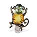 Puzzled Monkey Handcraft Art Glass and Metal Decorative Night Light