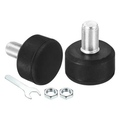 Roller Skate Toe Stops Rubber Brake Stoppers Block with Bolts 82A Round, Black