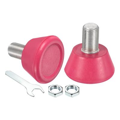 Roller Skate Toe Stops Rubber Brake Stoppers Block with 0.6''Bolts 82A, Red