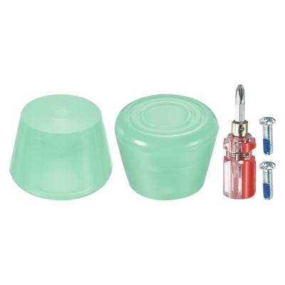 Roller Skate Toe Stops with Screwdriver 82A Rubber Brake Stoppers Block, Green