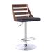 Swivel Wooden Cut Out Back Barstool with Pedestal Base - 33 H x 18 W x 19 L Inches