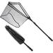 SAN LIKE Fishing Net Fish Landing Nets Folding Telescopic Sturdy Pole Handle Rubber Coated Net Extending to 98inches for Saltwater