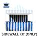 TentandTable Speedy Pop-up Carnival Tent Sidewall Kit Only Blue and White Striped 10 ft x 10 ft