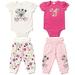 Disney Mickey Mouse Minnie Mouse Infant Baby Girls Bodysuits and Pants