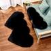 Pgeraug Carpet Carpet Wool Imitation Sheepskin Rugs Non Slip Bedroom Shaggy Carpet Mats Carpet Black