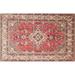 Ahgly Company Indoor Rectangle Traditional Bright Maroon Red Persian Area Rugs 7 x 9