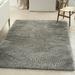 Nourison Lush Shag Modern & Contemporary Grey 5 3 x 7 3 Area Rug (5x7)