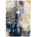 Ergode Entourage Adeline Contemporary Modern Abstract 8x10 Area Rug - Blue Gray Yellow Ivory Pink