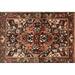 Ahgly Company Indoor Rectangle Traditional Orange Brown Persian Area Rugs 3 x 5