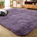 Lochas Luxury Fluffy Rugs Soft Shag Area Rug for Living Room Bedroom Kids Room Carpets 6 x9 Purple Gray