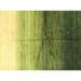 Ahgly Company Machine Washable Indoor Rectangle Contemporary Yellow Green Grosbeak Green Area Rugs 2 x 4