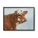 Stupell Industries Brown Dairy Cow Detailed Farm Animal Painting Painting Black Framed Art Print Wall Art Design by David Stribbling