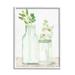 Stupell Industries Herbal Plant Sprigs Country Glass Jars Rustic Painting Graphic Art White Framed Art Print Wall Art Design by Kim Allen