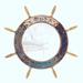 Nagina International Large Antique Rusty Wooden Mirror Ship Wheel - Nautical Home Decor (24 Inches)