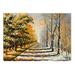 Startonight Canvas Art Autumn and Winter USA Design for Home Decor Illuminated Landscapes Painting Modern Canvas Artwork Framed Ready to Hang Medium 23.62 X 35.43 inch