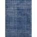 Ahgly Company Machine Washable Indoor Rectangle Industrial Modern Silk Blue Area Rugs 5 x 8