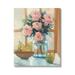 Stupell Industries Fresh Pink Roses & Fruit Kitchen Window Scene Painting Gallery Wrapped Canvas Print Wall Art Design by Tim OToole
