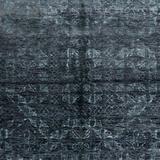 Ahgly Company Machine Washable Indoor Square Abstract Dark Slate Gray Green Area Rugs 5 Square