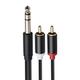 Kayannuo Christmas Clearance 6.35 Mm To 2RCA Cable RCA Cable 6.35mm 1/4 Inch Male To 2 RCA Male Stereo Audio Adapter Y Splitter RCA Cable