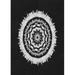 Ahgly Company Indoor Rectangle Patterned Black Novelty Area Rugs 8 x 10