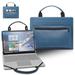 Dell Inspiron 14 2-in-1 5482 Laptop Sleeve Leather Laptop Case for Dell Inspiron 14 2-in-1 5482 with Accessories Bag Handle (Blue)