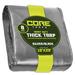 Core Tarps 10 ft. x 20 ft. 8 Mil Heavy Duty Polyethylene Tarp, Waterproof, Rip & Tear Proof Aluminum in Gray | 1 H x 10 W x 20 D in | Wayfair