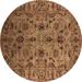 Brown/White 84 x 84 x 0.35 in Area Rug - Canora Grey Patris Oriental Machine Woven Wool/Area Rug in Brown/Beige/Tan /Wool | Wayfair