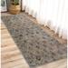 Blue/Gray 408 x 25 x 0.3 in Area Rug - Purhome Machine Washable Custom Size Runner Rug Slip Resistant Latex Infused Natural Cotton Backing Persian Taupe Mahal Design Rug Runners 25" Width Chenille/Cotton | Wayfair