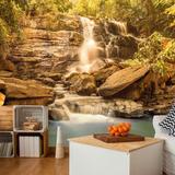 Loon Peak® Delanea Landscape - Sunny Waterfall Wall Mural Non-Woven | 39 W in | Wayfair A342C08875DC4A37AFF572D29290955A