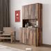 Wade Logan® Efrat 71" Kitchen Pantry Wood in Brown | 70.87 H x 39.37 W x 15.35 D in | Wayfair C07857991DD746E3B8E3F3BE6D215829